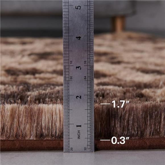 Shaggy Tie-Dyed Coffee Rug, 2x3 Area Rugs for Living Room, Anti-Skid Extra Comfy - Picture 3 of 6